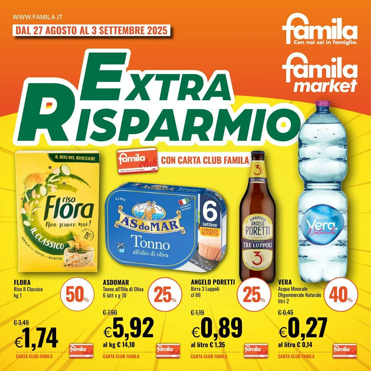 Famila Volantino attuale da 27 agosto a 3 settembre di 2025 - Pagina del volantino 1