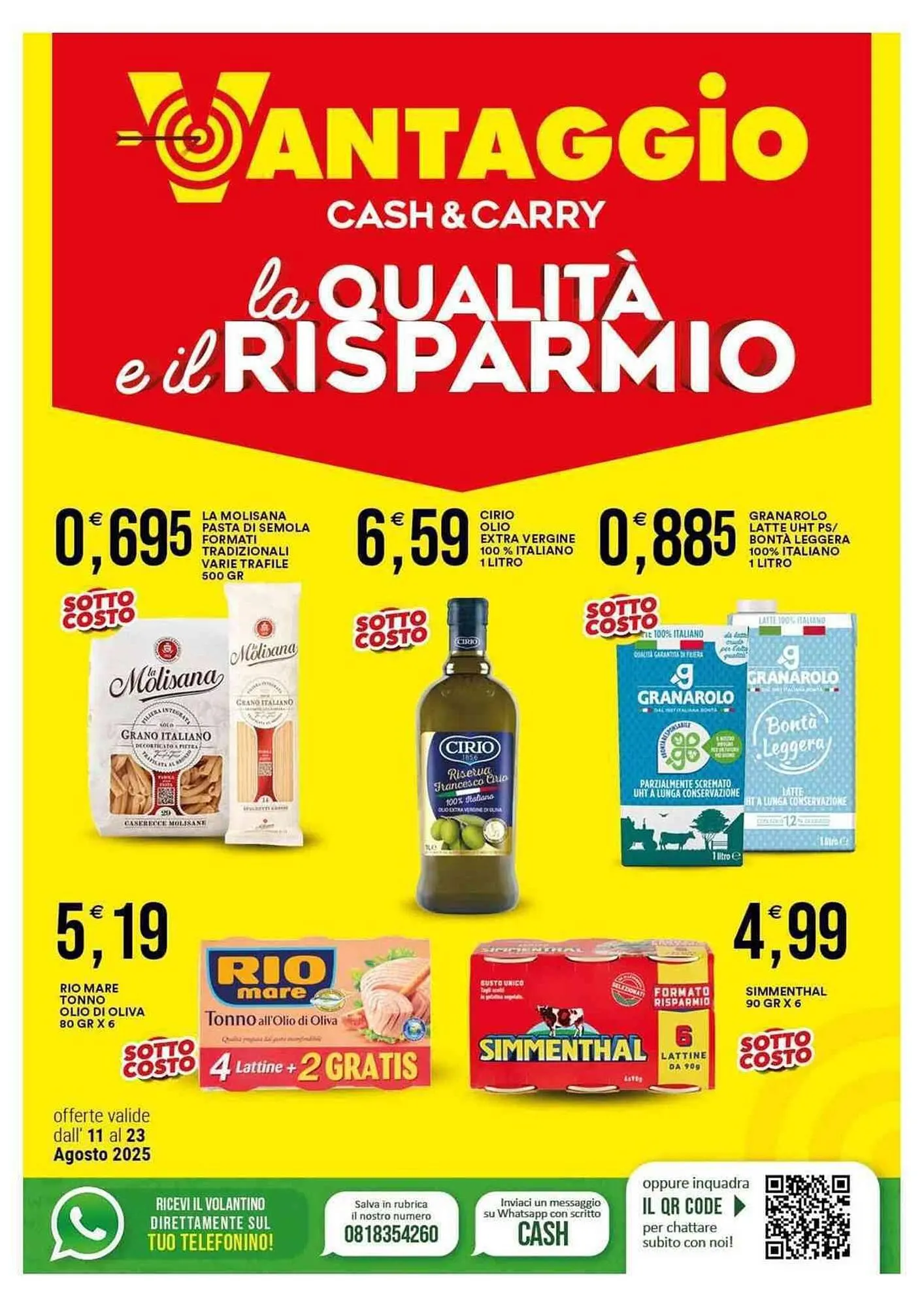 Volantino Vantaggio Cash&Carry da 11 agosto a 23 agosto di 2025 - Pagina del volantino 1