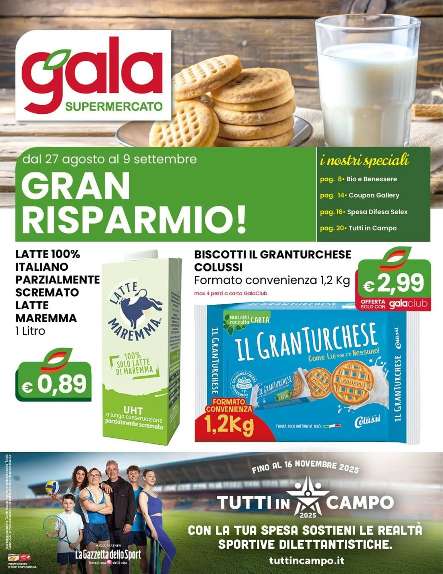 Volantino Gala Supermercati da 27 agosto a 9 settembre di 2025 - Pagina del volantino 1