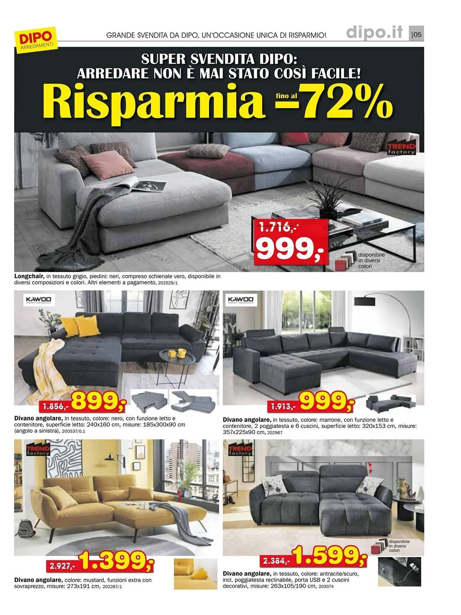 Volantino Dipo Arredamenti da 5 agosto a 17 agosto di 2025 - Pagina del volantino 5