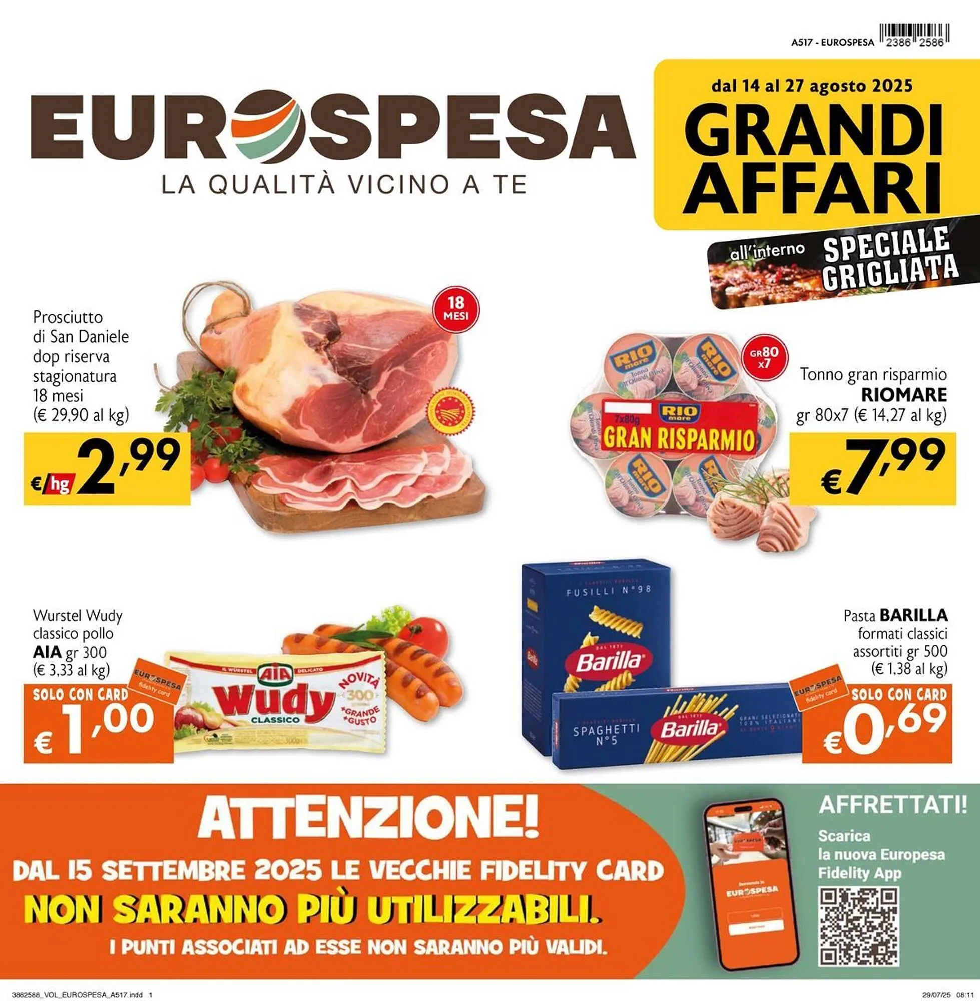 Volantino Eurospesa da 14 agosto a 27 agosto di 2025 - Pagina del volantino 1