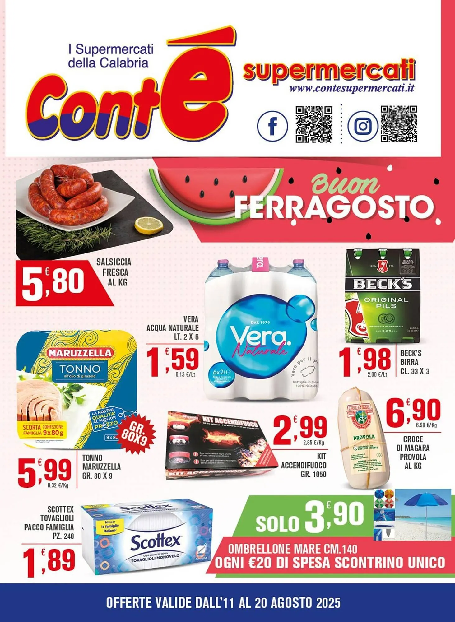 Volantino Conté Supermercati da 11 agosto a 20 agosto di 2025 - Pagina del volantino 1