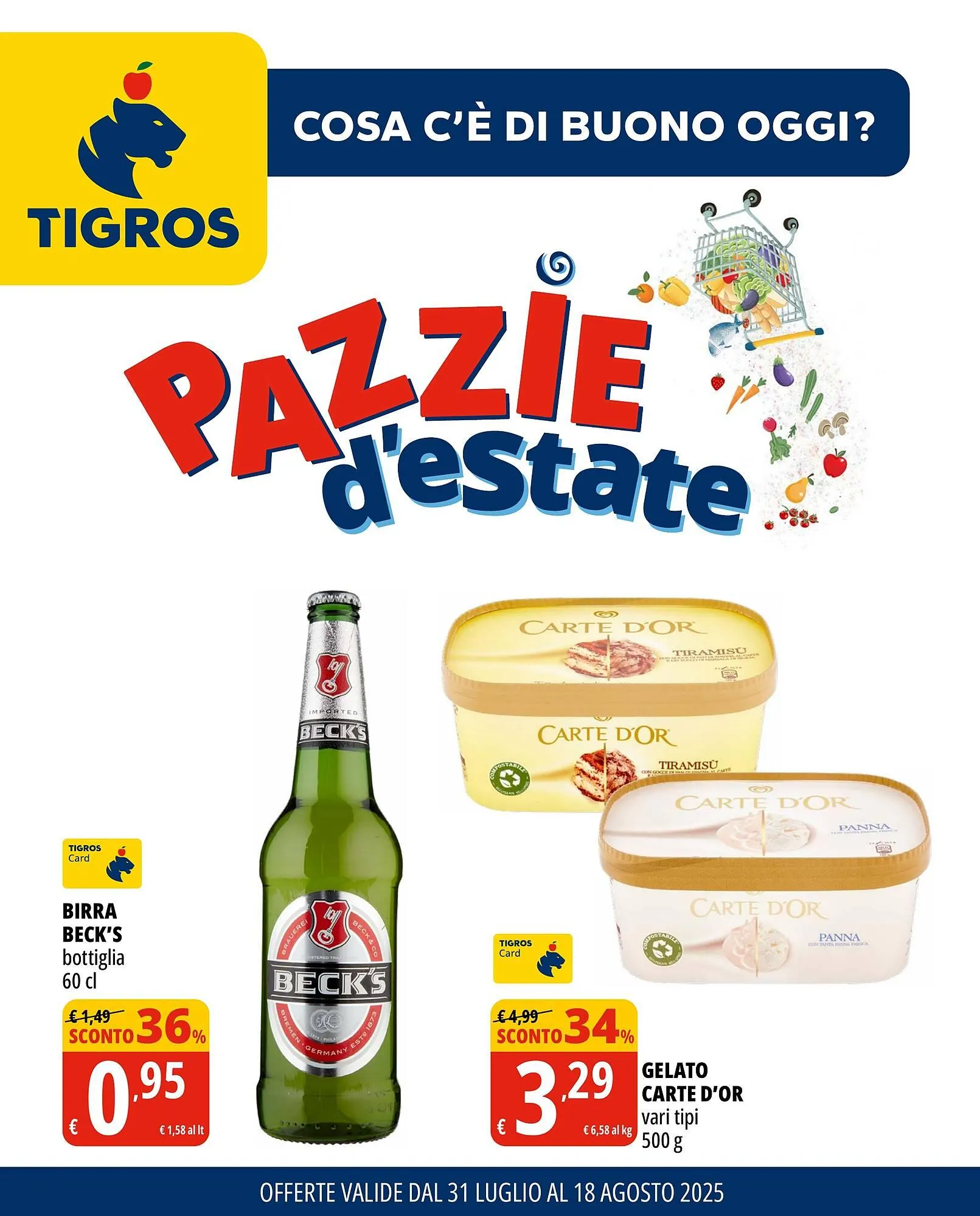 Volantino Tigros da 31 luglio a 18 agosto di 2025 - Pagina del volantino 1