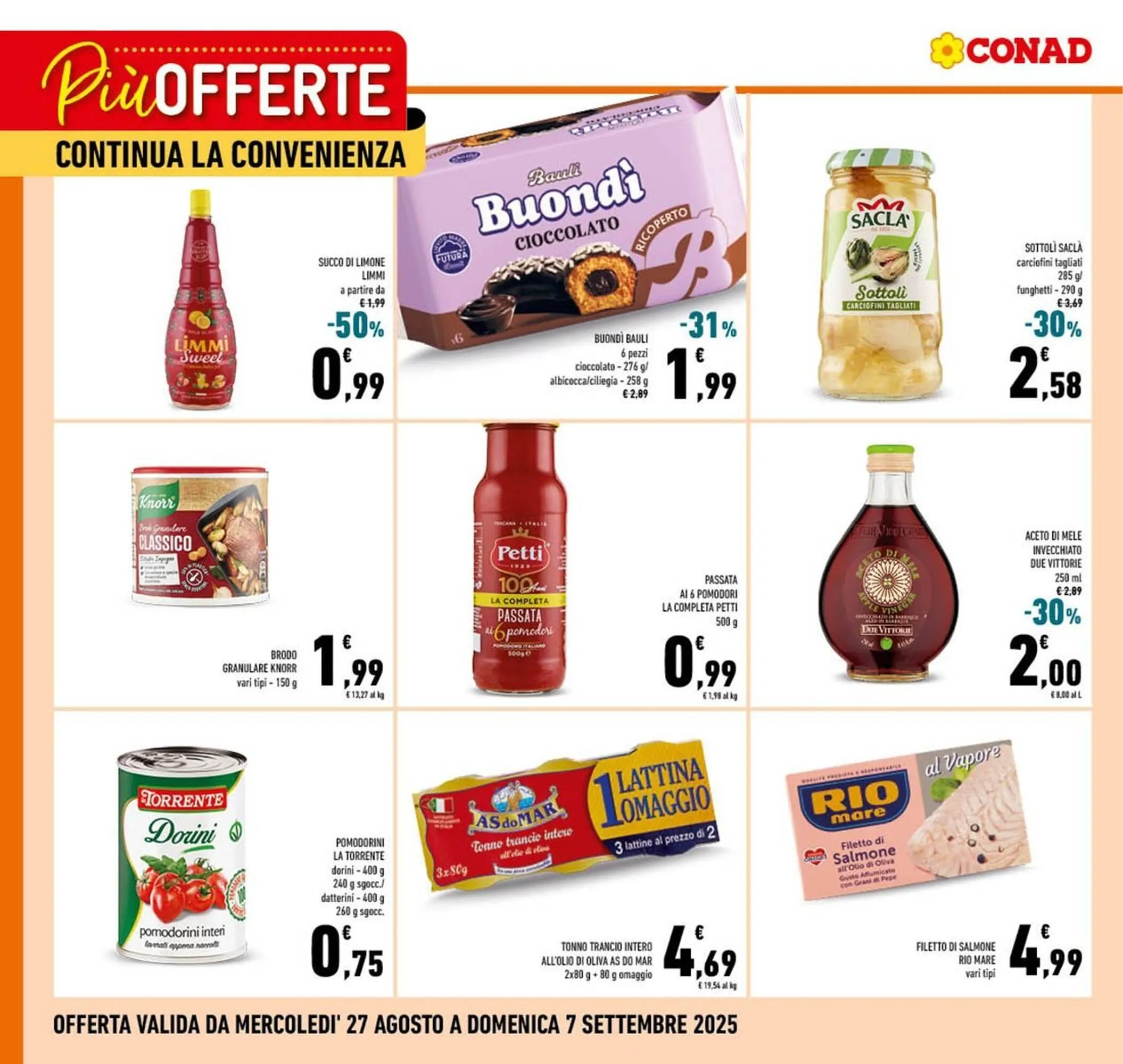 Volantino Conad da 27 agosto a 7 settembre di 2025 - Pagina del volantino 1