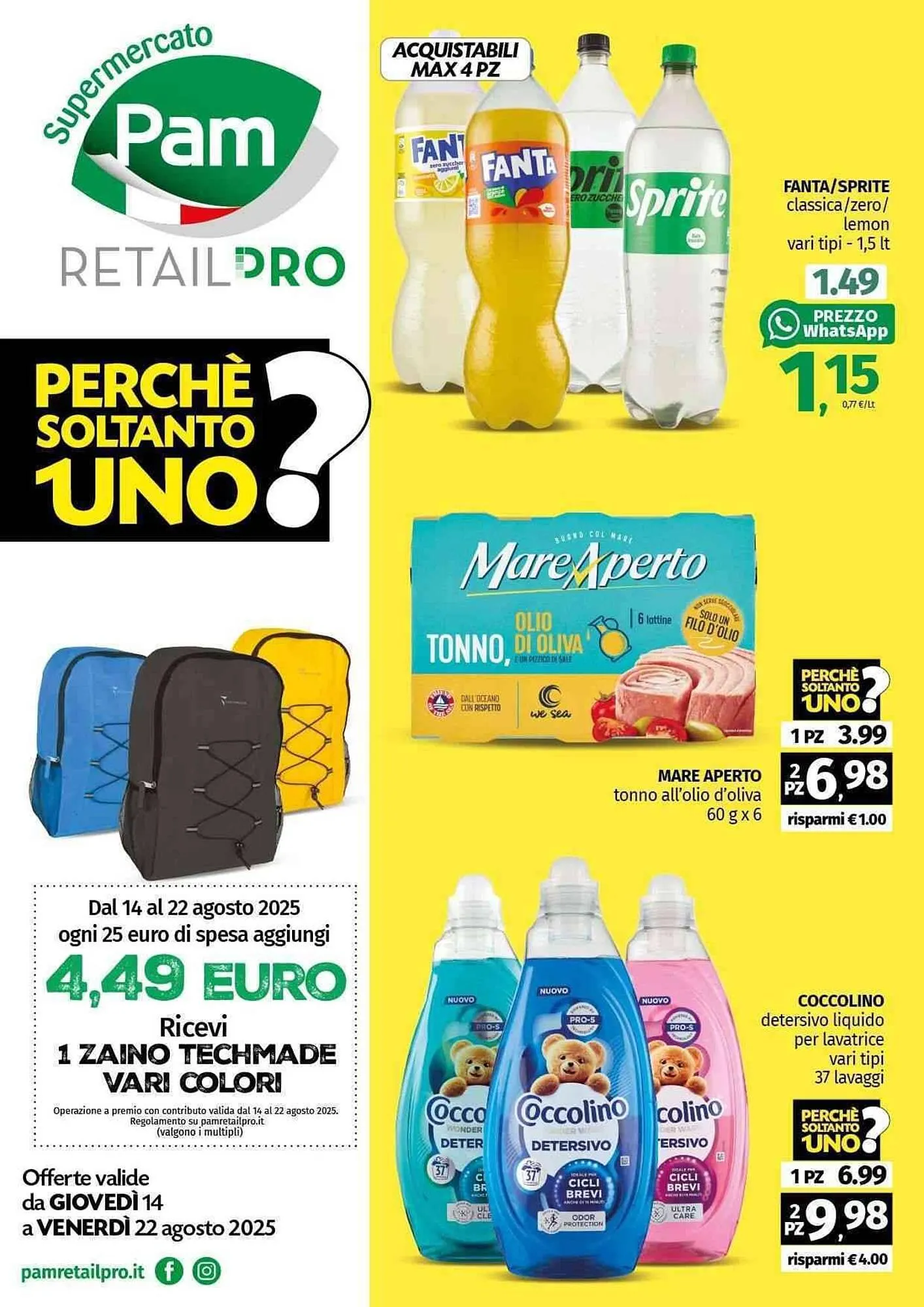 Volantino Pam da 18 agosto a 22 agosto di 2025 - Pagina del volantino 1