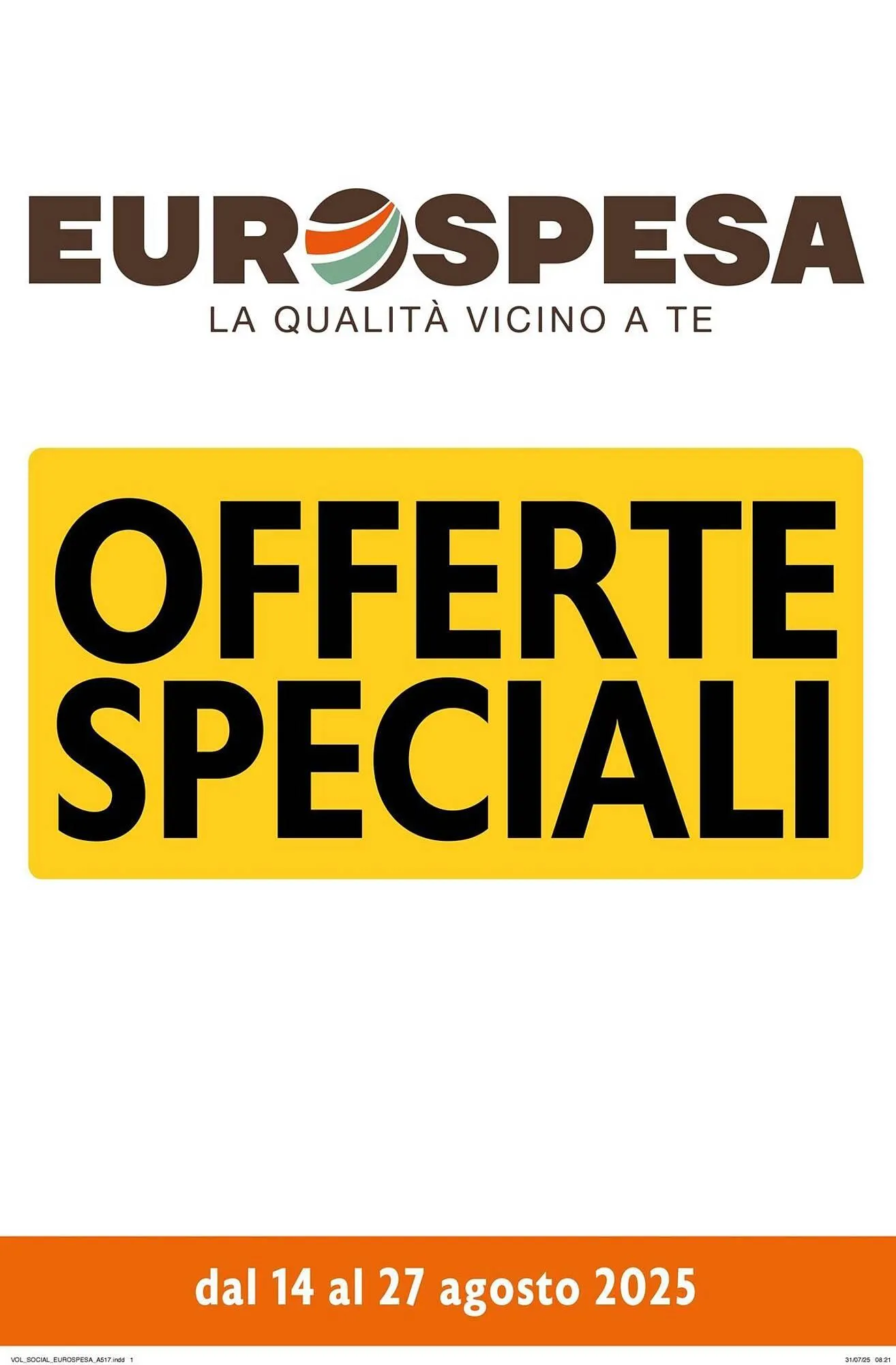 Volantino Eurospesa da 14 agosto a 27 agosto di 2025 - Pagina del volantino 1