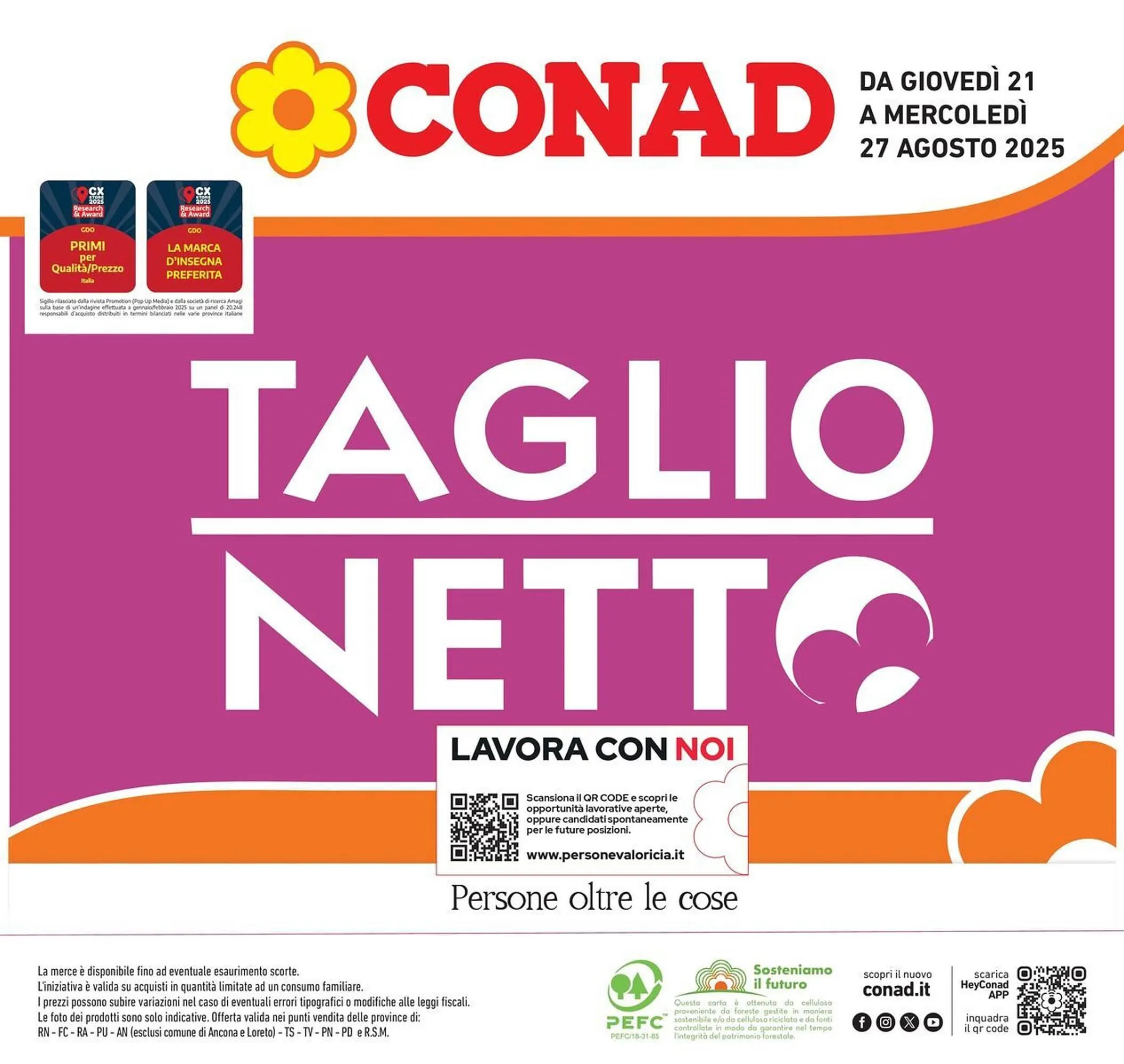 Volantino Conad da 21 agosto a 27 agosto di 2025 - Pagina del volantino 1