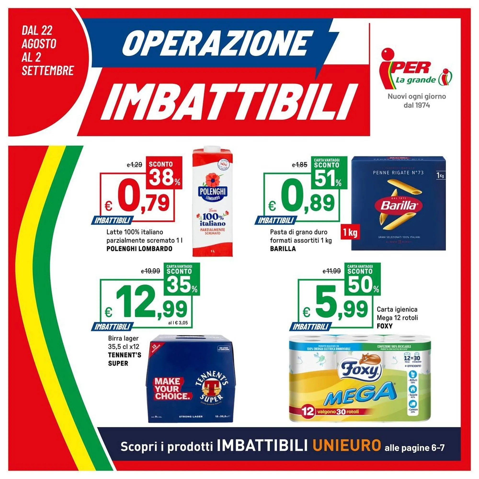 Volantino Iper La Grande da 22 agosto a 2 settembre di 2025 - Pagina del volantino 1