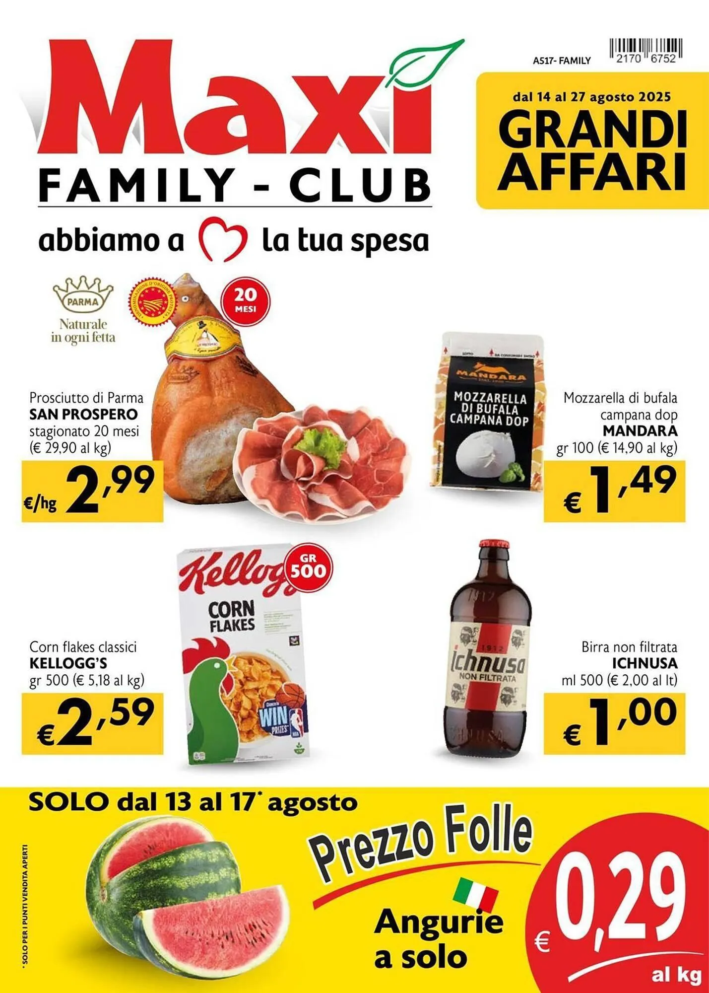 Volantino Maxi Family da 14 agosto a 27 agosto di 2025 - Pagina del volantino 1