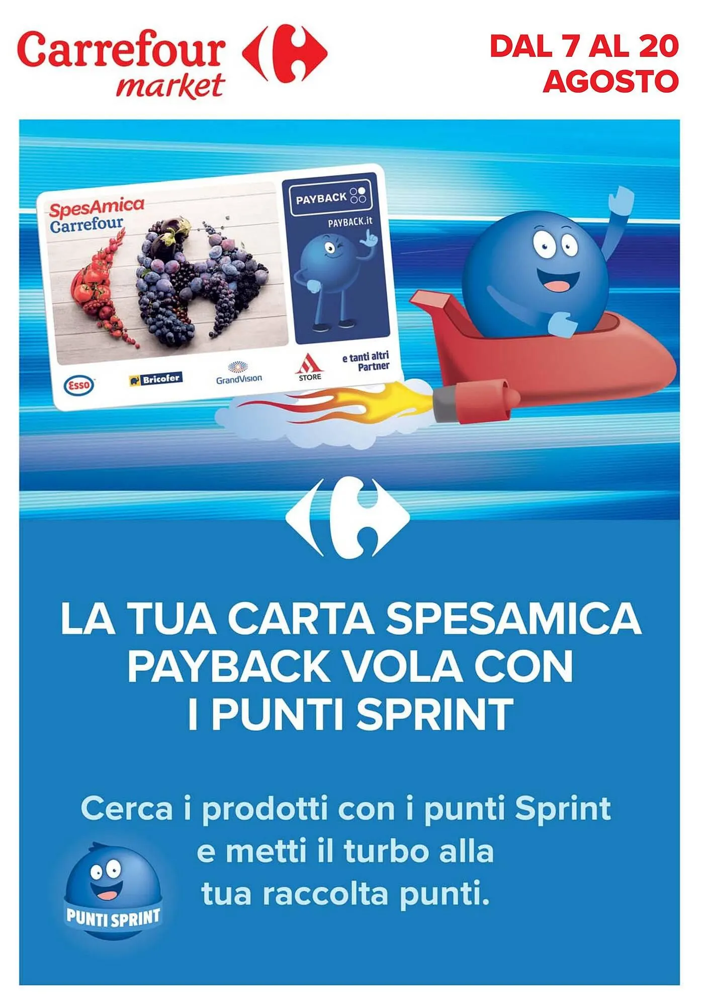 Volantino Carrefour Market da 7 agosto a 20 agosto di 2025 - Pagina del volantino 1