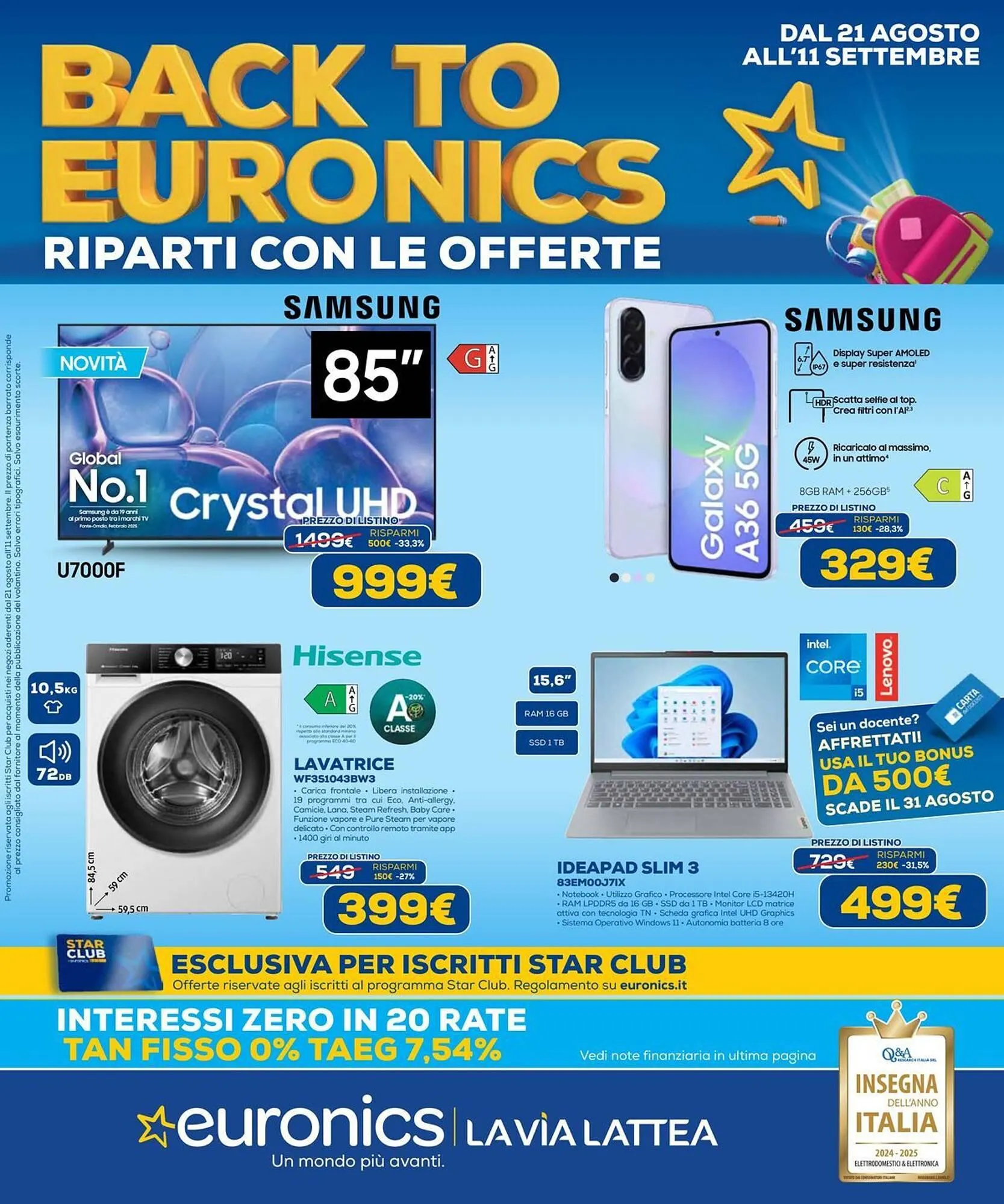 Volantino Euronics da 21 agosto a 11 settembre di 2025 - Pagina del volantino 1