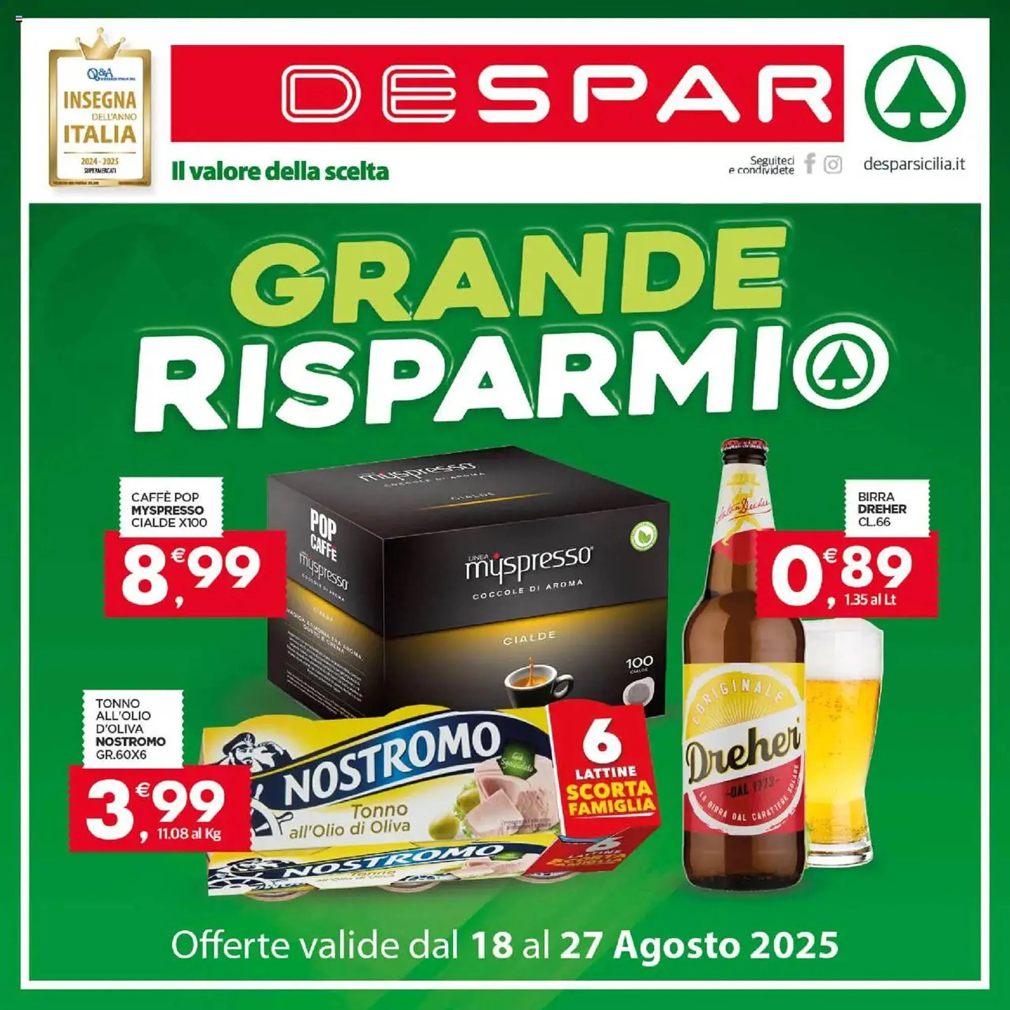 Volantino Despar da 24 agosto a 27 agosto di 2025 - Pagina del volantino 1