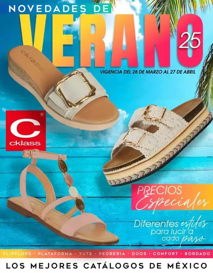 Catálogo de Catálogo Cklass Calzado Novedades de Verano 2025 México 28 de marzo al 27 de abril 2025 - Pagina 1