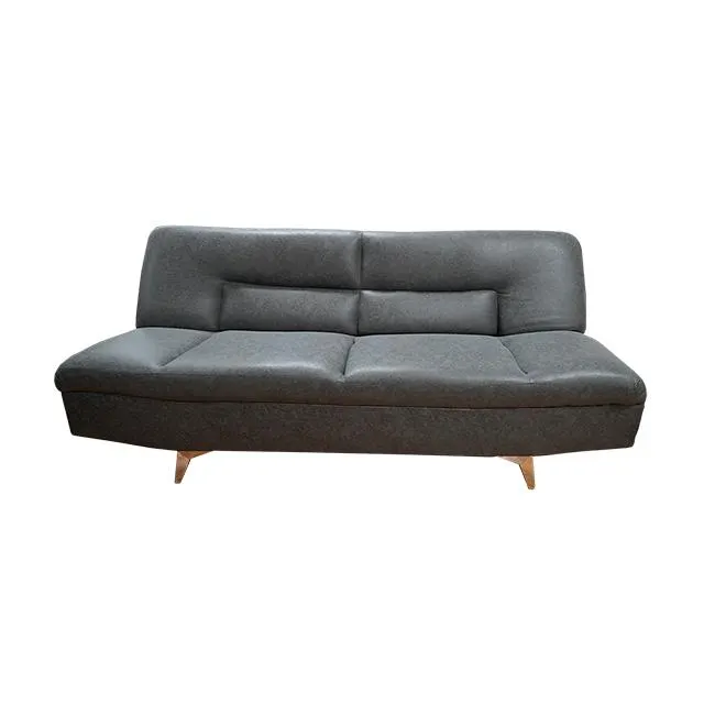 Sofacama Cabo color gris tela leather suede gris sin decorativos