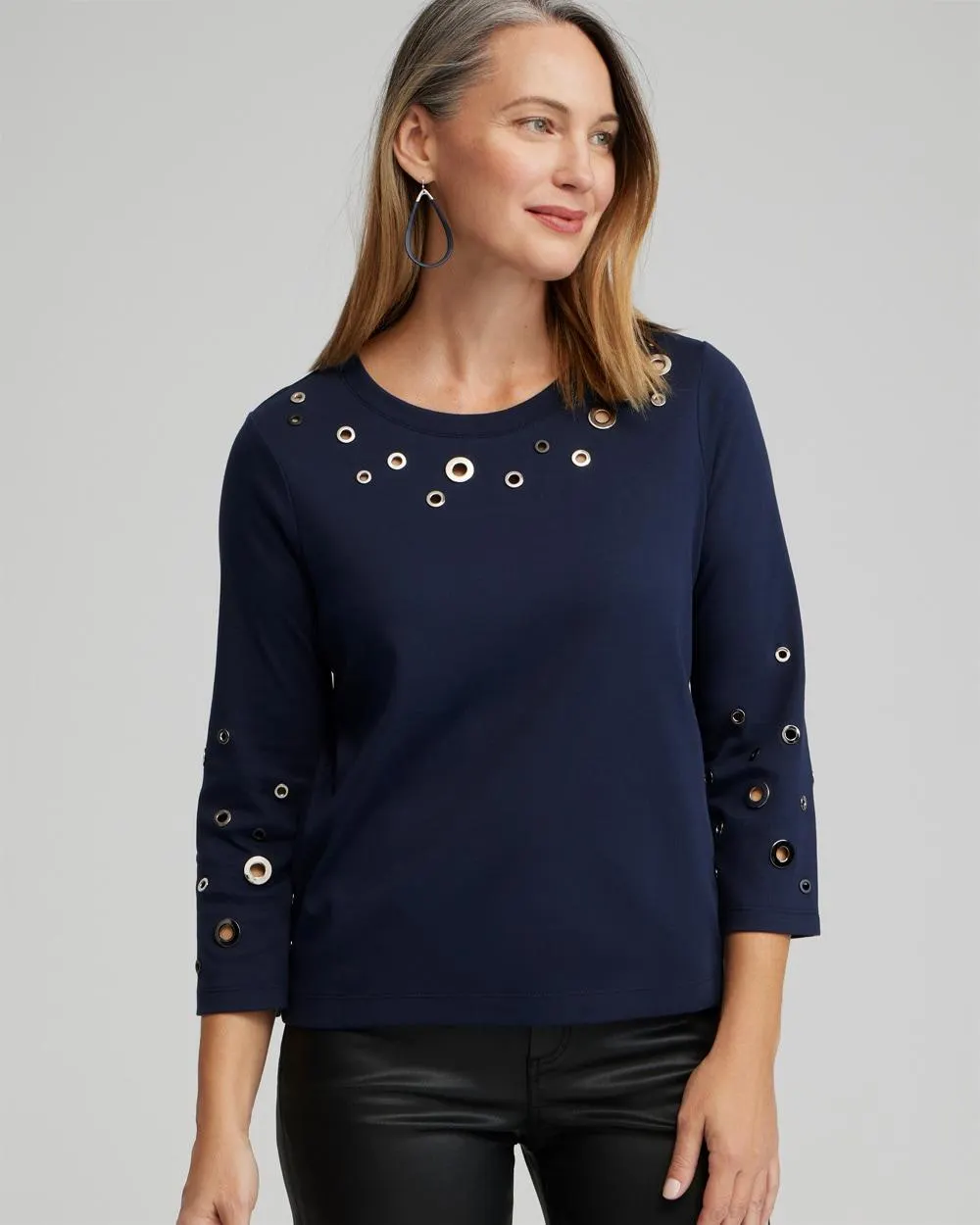Grommet Detail Tee