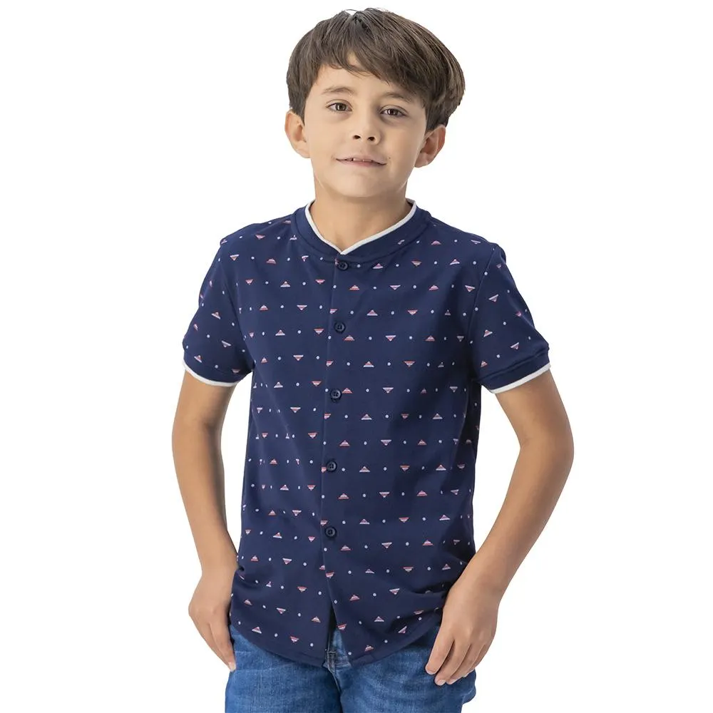 Playera Hummo Niño Con Botones Frontales Al Tono