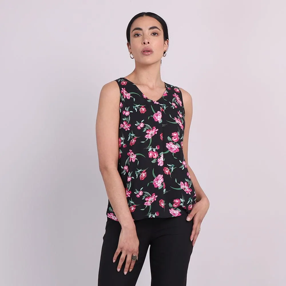 Blusa Floral Manga Sisa