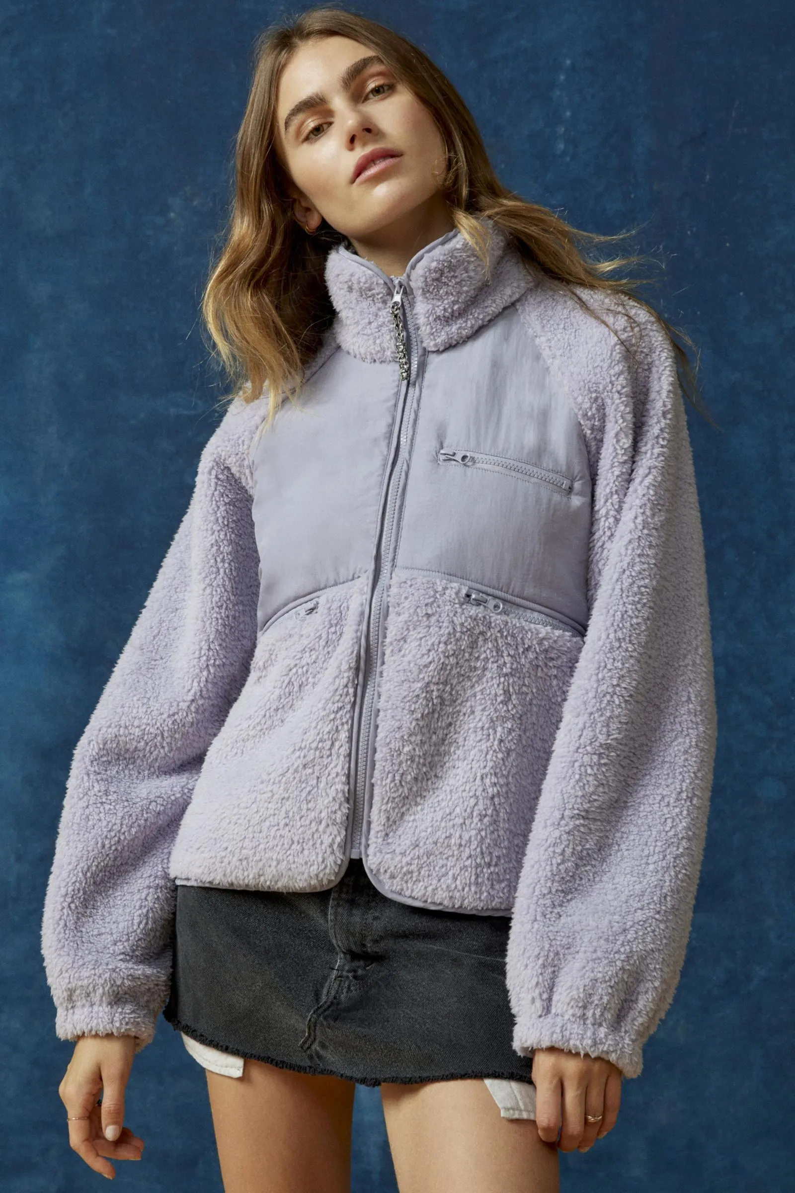 BDG Chuck Fleece Zip-Up Jacket