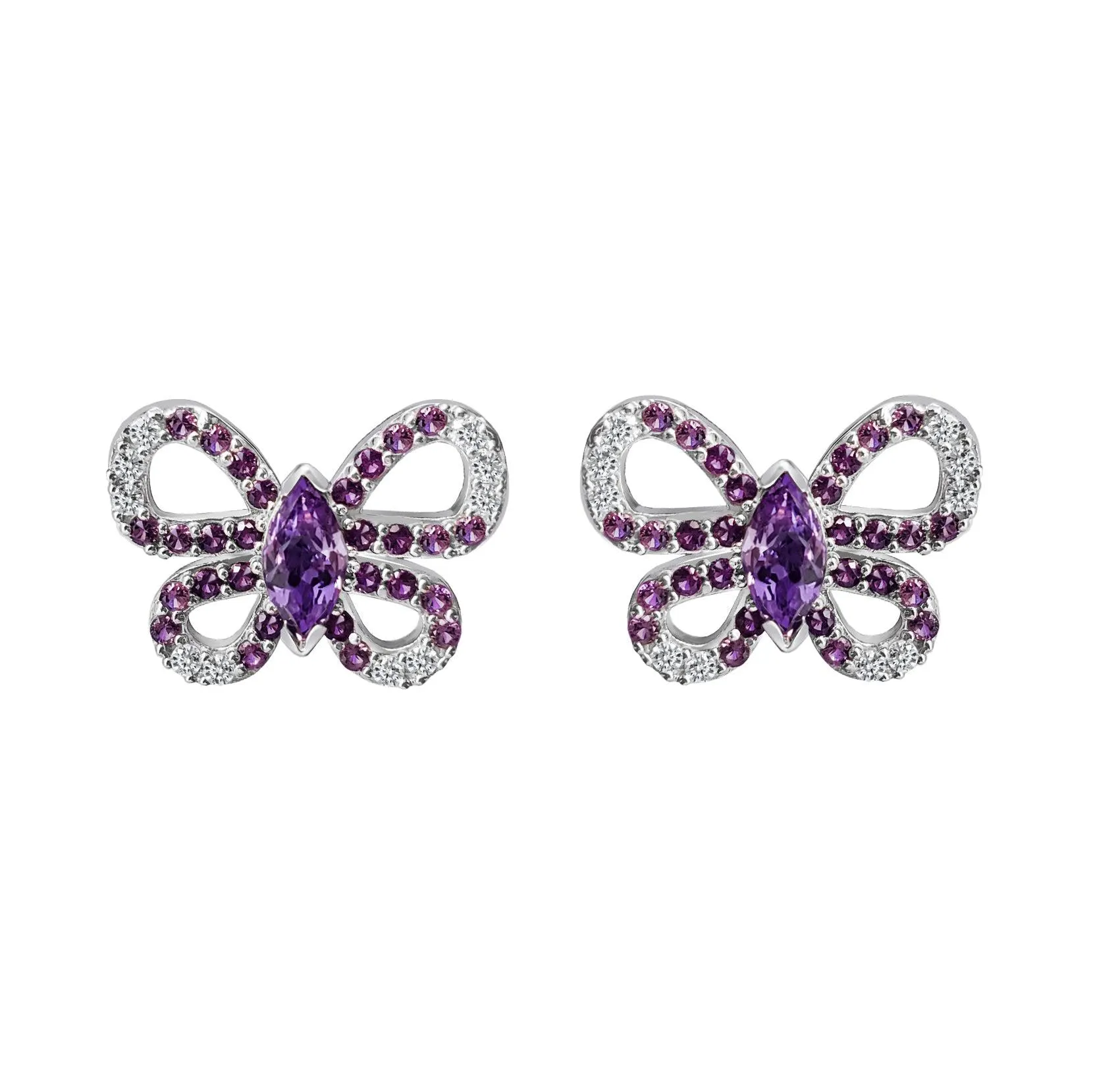 Aretes Anamora Florecer Moñito Con Cristales