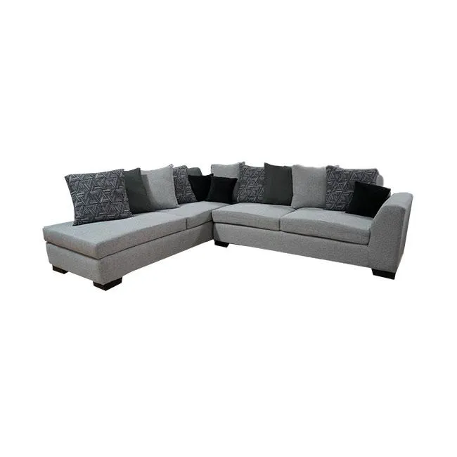 Sala seccional Venus color gris en tela venus hannsel silver