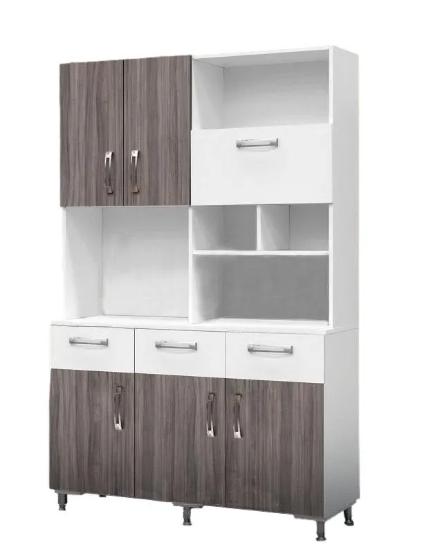 Alacena Modelo Madrid - Blanco Con Gris