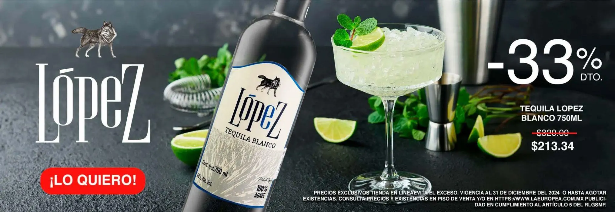 Catálogo de 33% de descuento Tequila Lopez 16 de julio al 31 de diciembre 2024 - Pagina 1