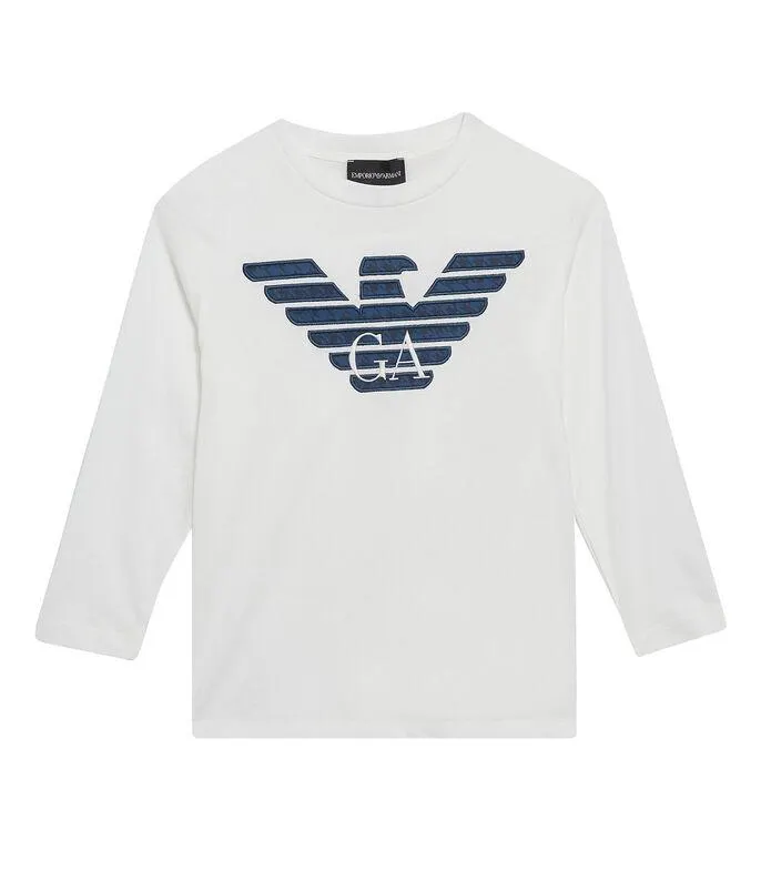 Playera de cuello redondo y manga larga Niño