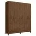 Closet Lima Nogal 6 puertas 2 cajones