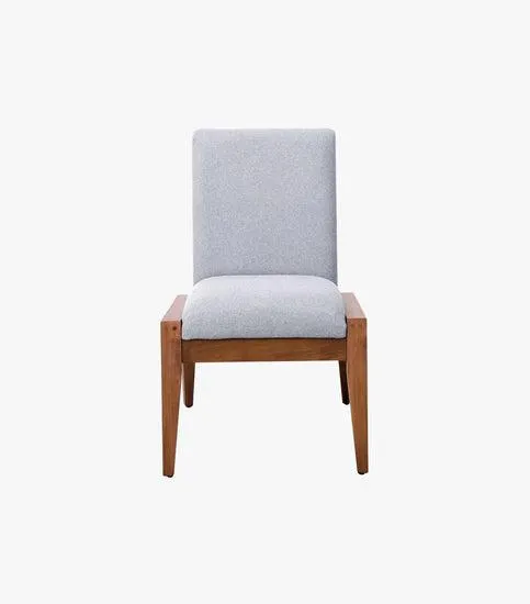 Silla Zamzara De Madera De Tela Color Gris