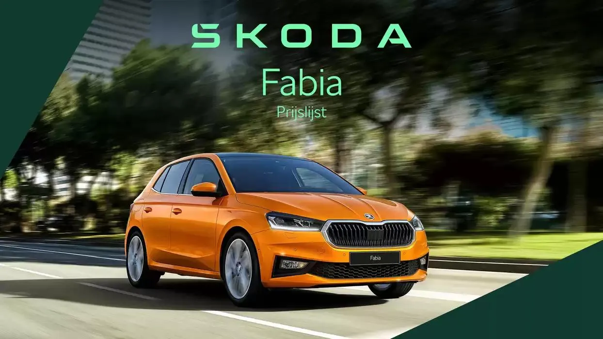 Škoda Fabia prijslijst per 25 november 2024 van 27 november tot 27 november 2025 - Folder pagina 1