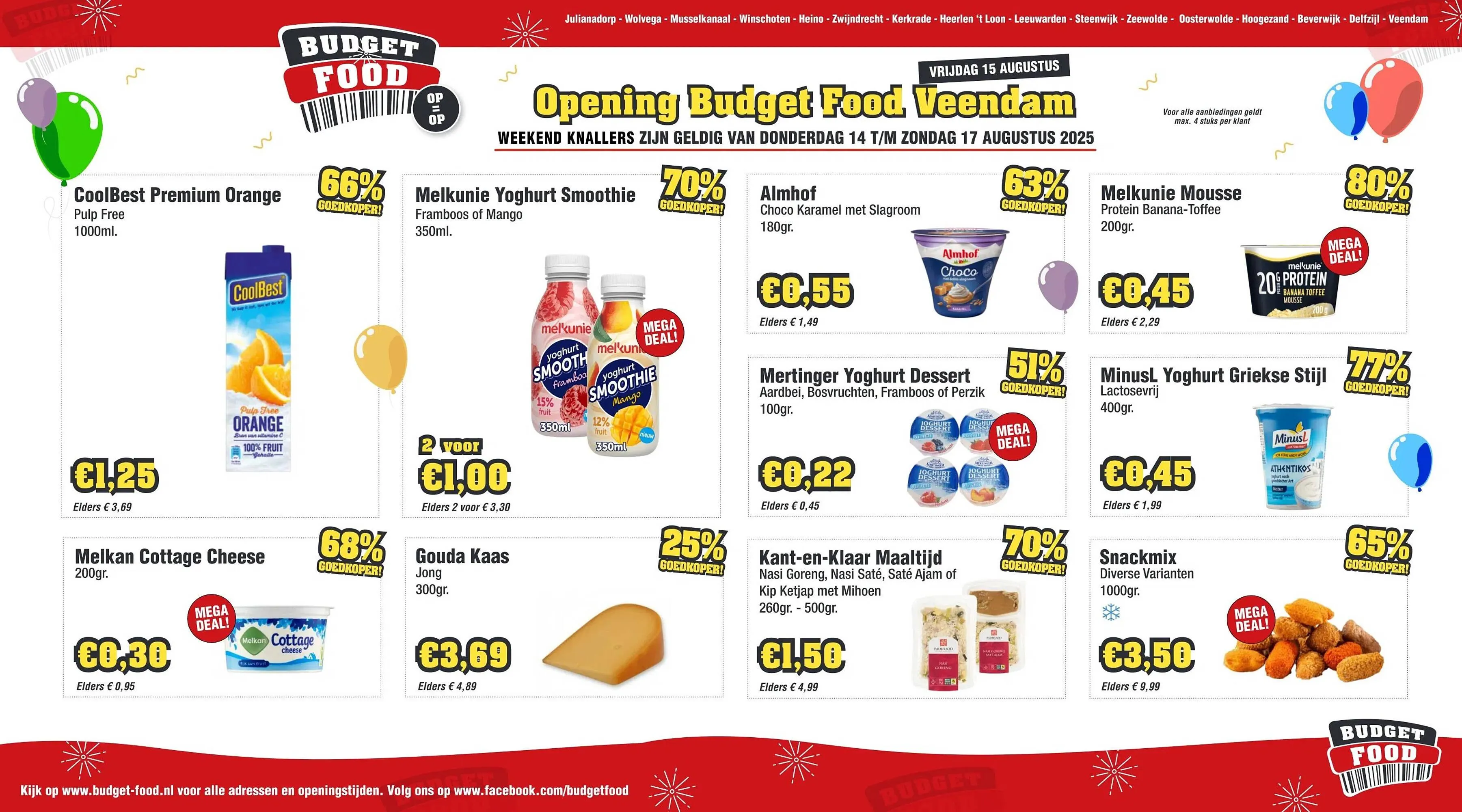 Budget Food folder van 14 augustus tot 17 augustus 2025 - Folder pagina 1