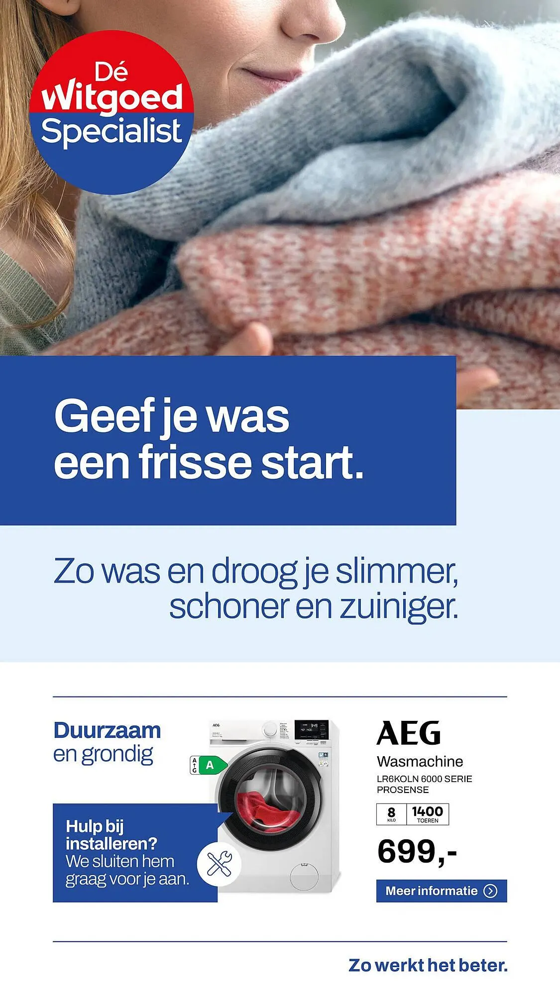 De Witgoed Specialist folder van 18 augustus tot 2 november 2025 - Folder pagina 1