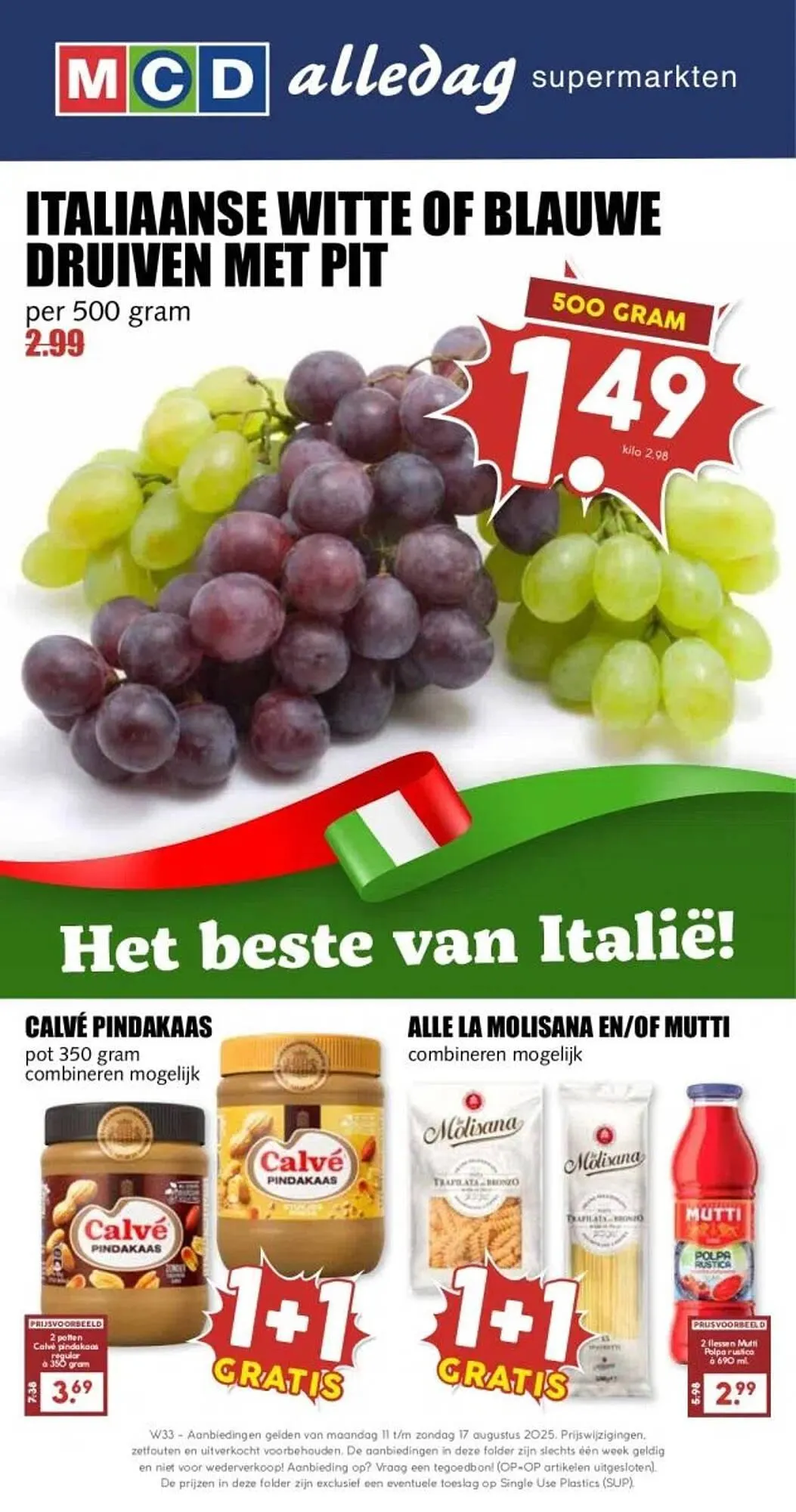 MCD Supermarkt folder van 11 augustus tot 17 augustus 2025 - Folder pagina 1