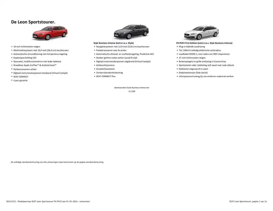 SEAT Leon Sportstourer van 4 januari tot 4 januari 2026 - Folder pagina 1