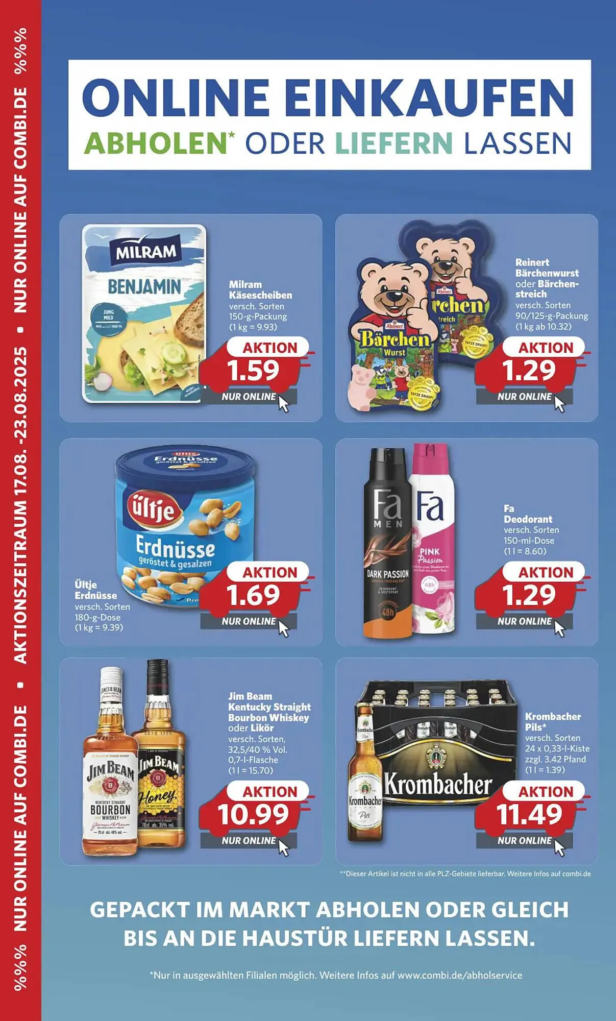 Combi Markt DE folder van 17 augustus tot 23 augustus 2025 - Folder pagina 1