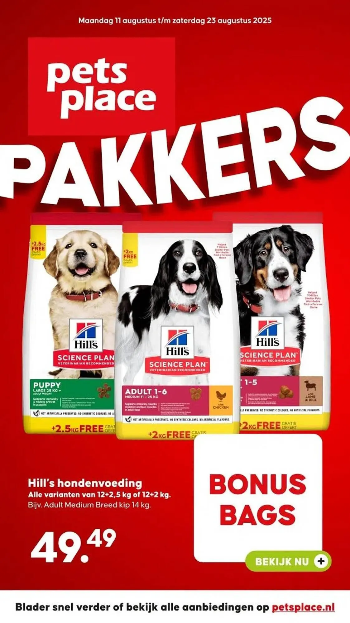 Pets Place folder van 11 augustus tot 23 augustus 2025 - Folder pagina 1
