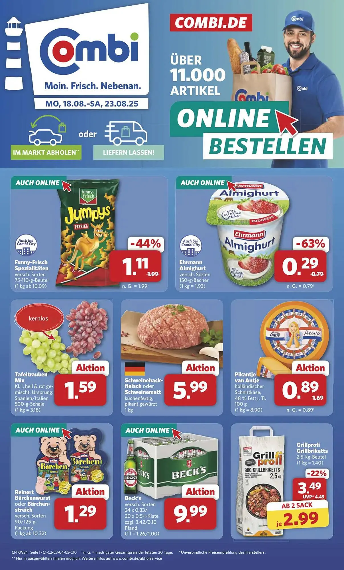 Combi Markt DE folder van 18 augustus tot 23 augustus 2025 - Folder pagina 1