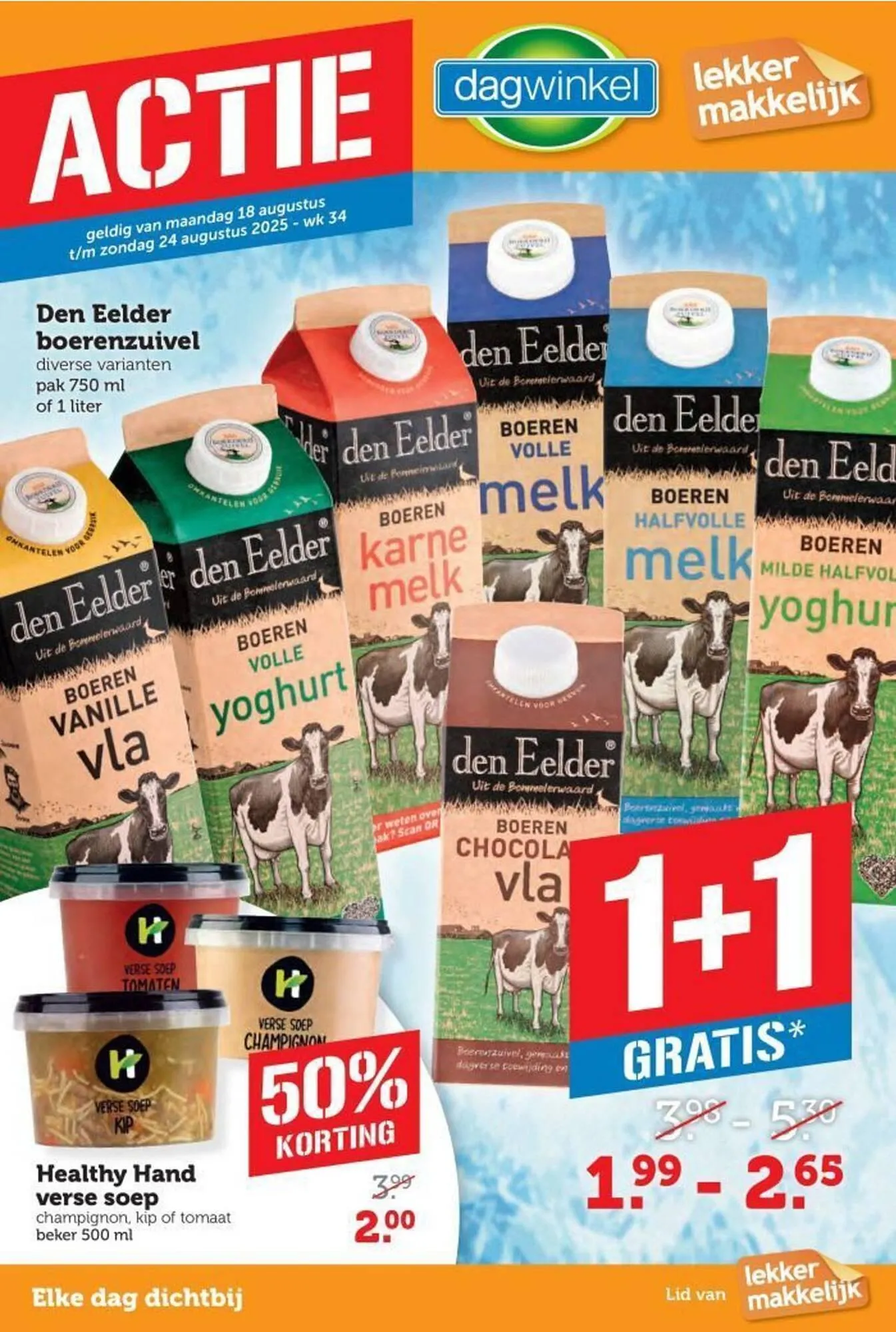 Lekker Makkelijk folder van 18 augustus tot 24 augustus 2025 - Folder pagina 1