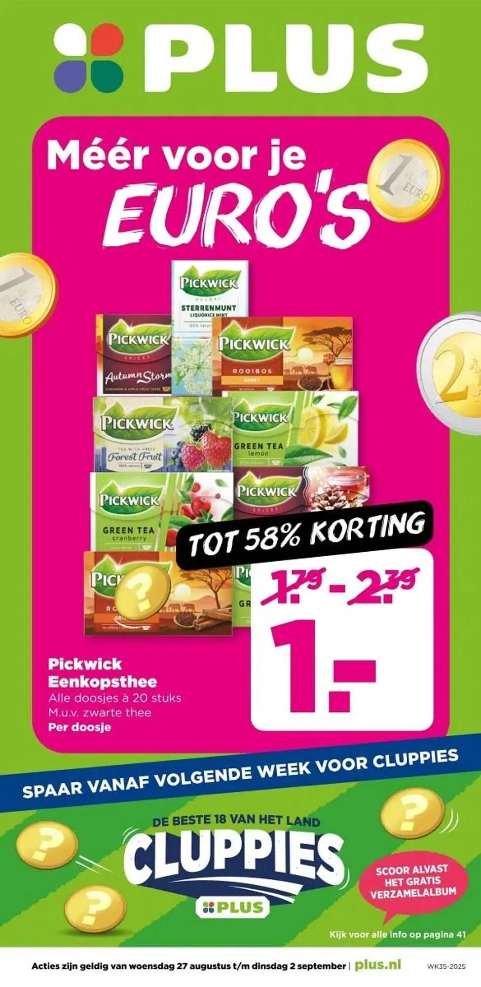 PLUS folder van 27 augustus tot 2 september 2025 - Folder pagina 1