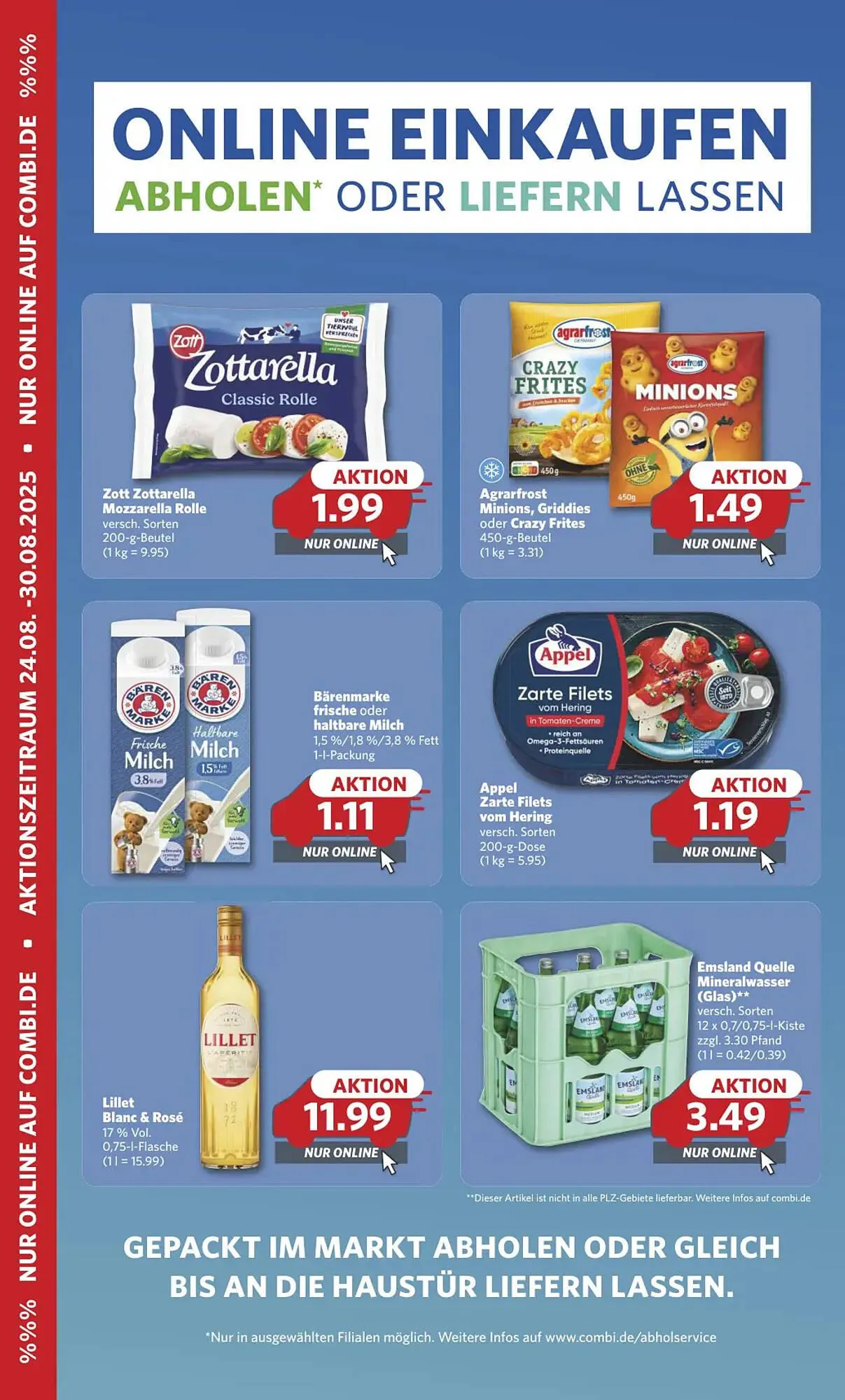 Combi Markt DE folder van 24 augustus tot 30 augustus 2025 - Folder pagina 1