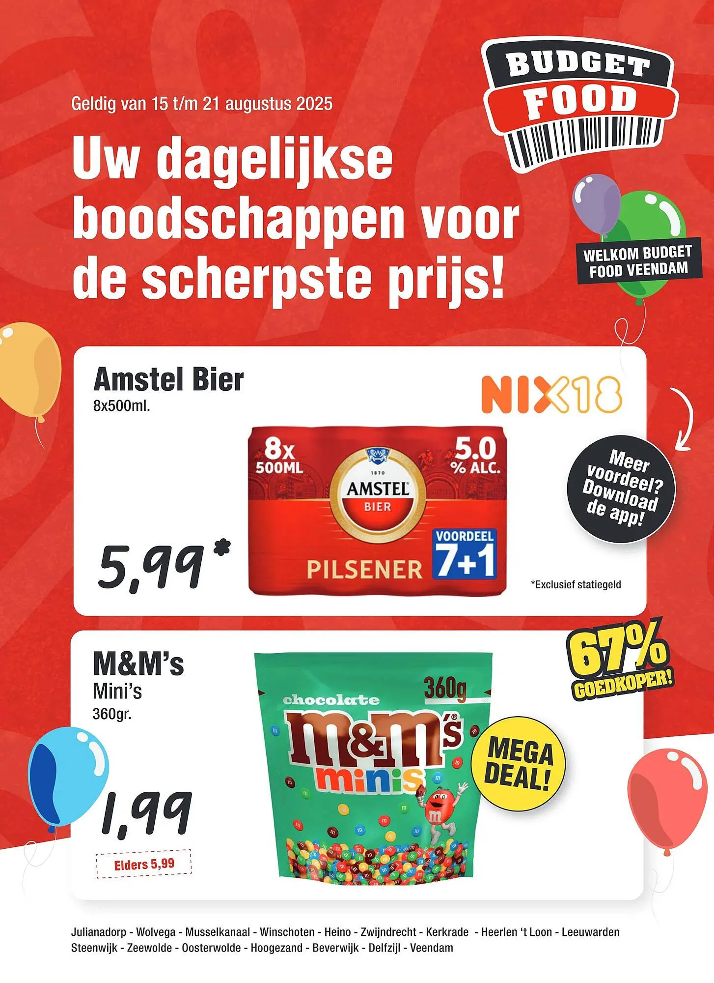 Budget Food folder van 15 augustus tot 21 augustus 2025 - Folder pagina 1