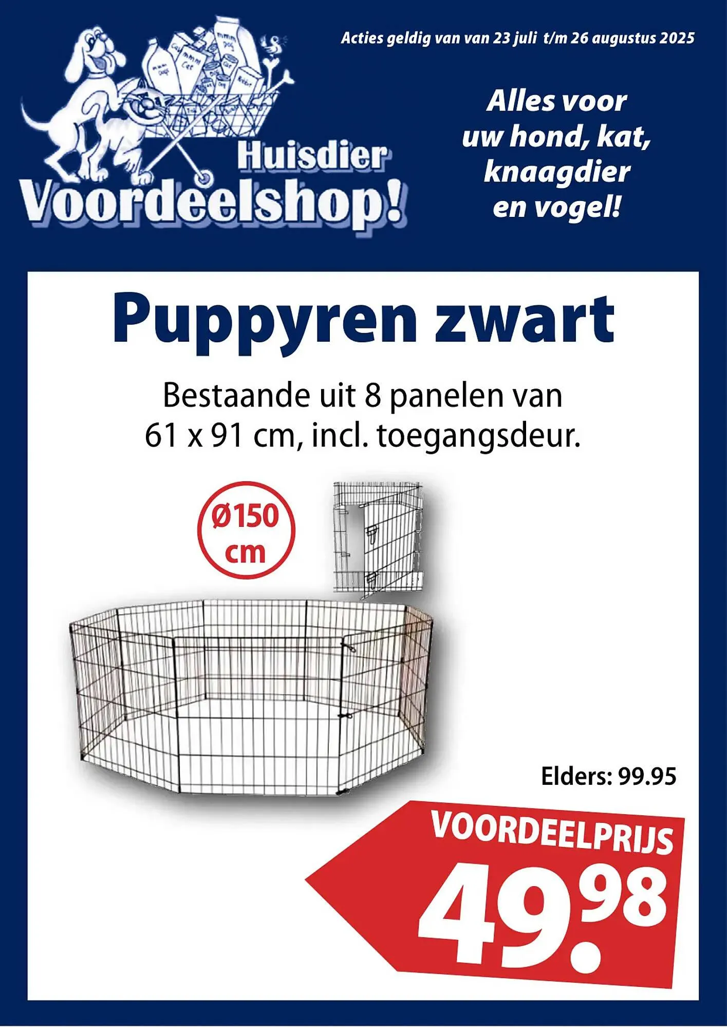 Huisdier Voordeelshop folder van 10 augustus tot 26 augustus 2025 - Folder pagina 1