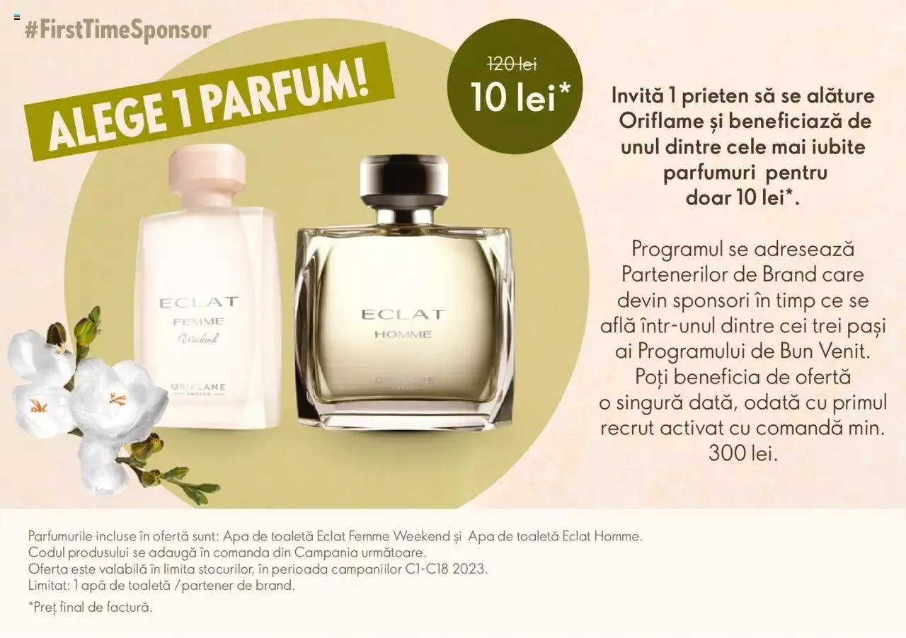 Catalog Oriflame catalog - Oferta #FirstTimeSponsor de la 28 decembrie până la 1 ianuarie 2024 - Revista Pagina 1