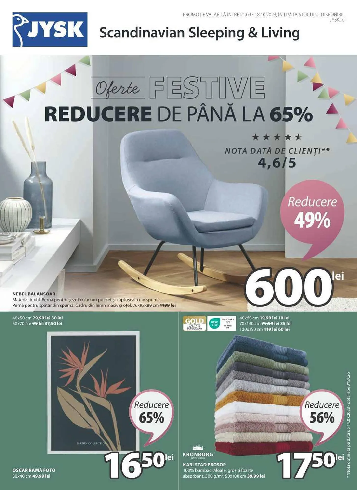 Catalog JYSK catalog de la 21 septembrie până la 18 octombrie 2023 - Revista Pagina 1