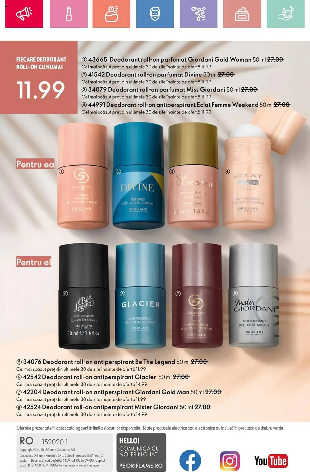 Catalog Catalog Oriflame de la 6 iulie până la 26 iulie 2025 - Revista Pagina 164