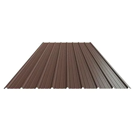 Tabla cutata zincata G10, maro RAL 8017, lucios, inaltime cuta 10 mm, 2000 x 910 x 0.4 mm