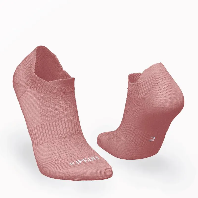 Set Șosete Scurte alergare pe asfalt RUN500 x 2 Roz