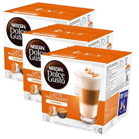 Set 3 x Capsule Nescafé Dolce Gusto Caramel Macchiato, 48 capsule, 436.8g