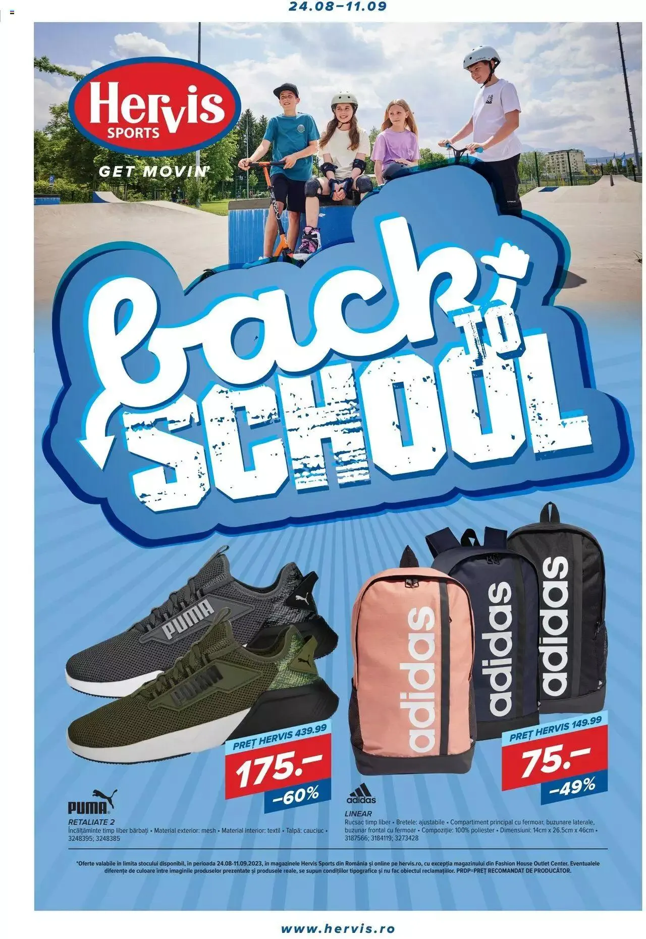 Catalog Hervis catalog - Back to school de la 24 august până la 11 septembrie 2023 - Revista Pagina 1