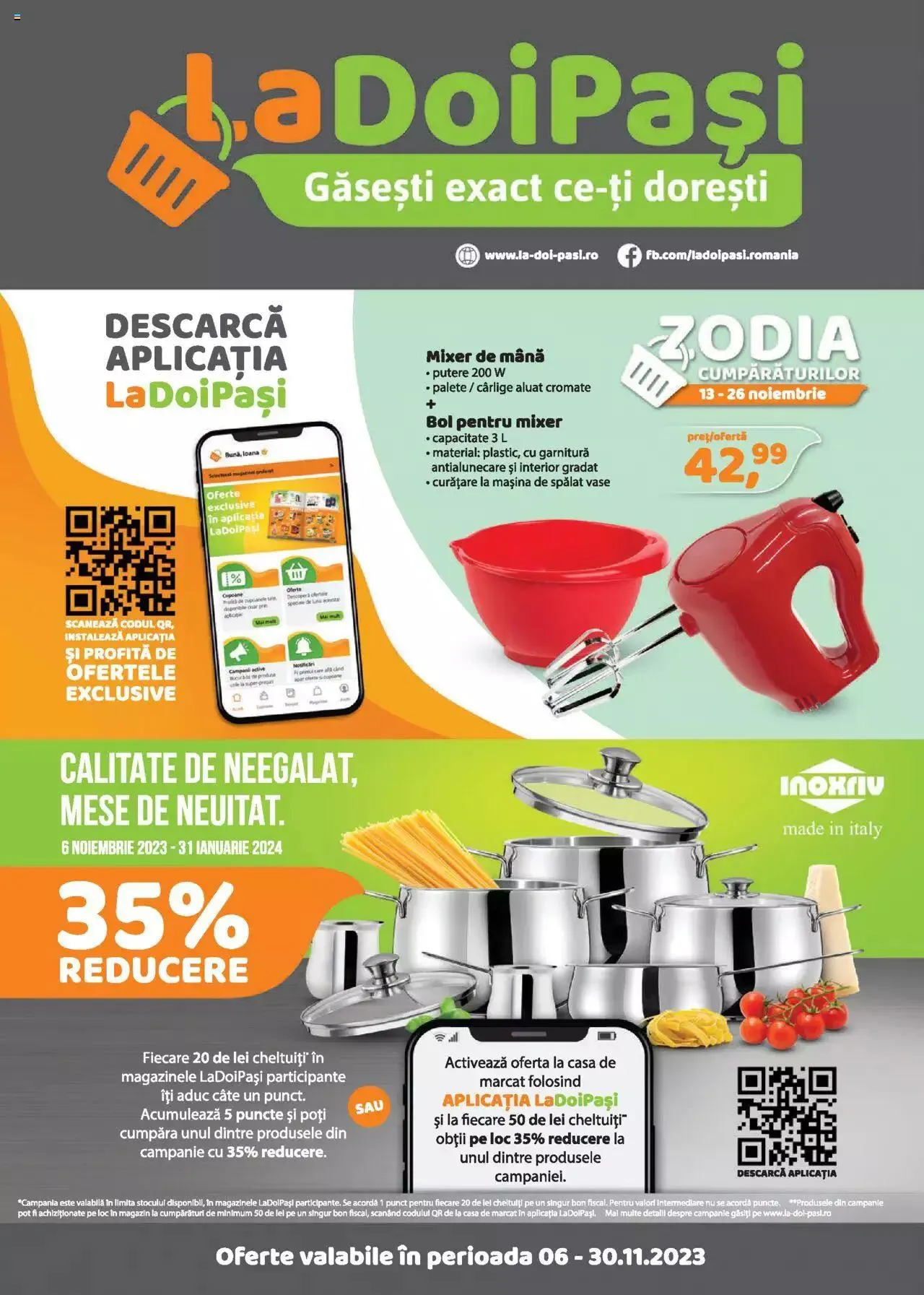 Catalog Catalog LaDoiPași de la 6 noiembrie până la 30 noiembrie 2023 - Revista Pagina 1